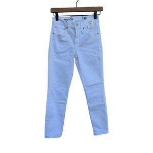 NWT J.Crew 9" Toothpick White Jeans, Size‎ 25 Petite